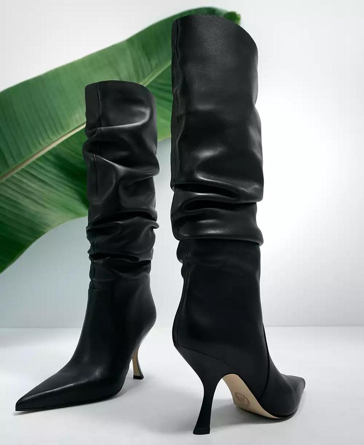 Women's Luna Leather Knee High Slouch Boots