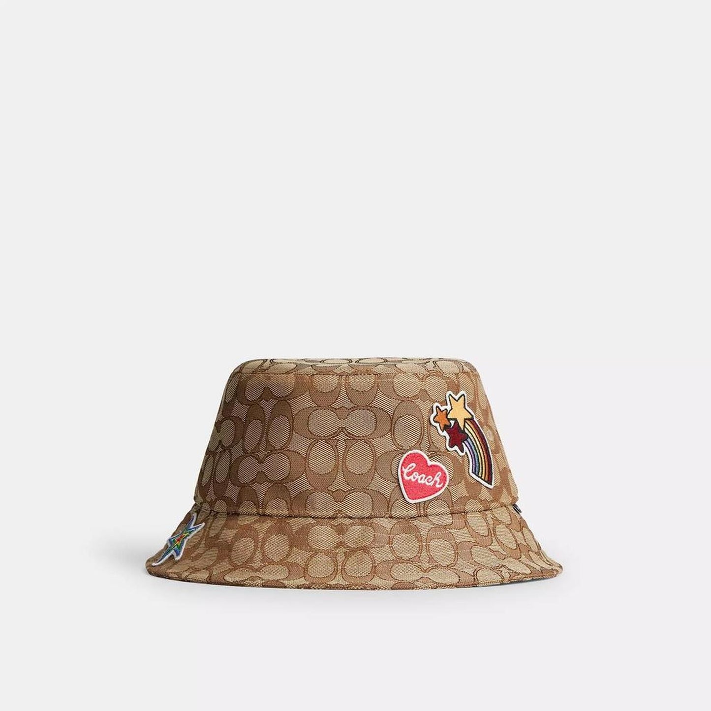 Coach Outlet Signature Jacquard Bucket Hat With Sticker Patches