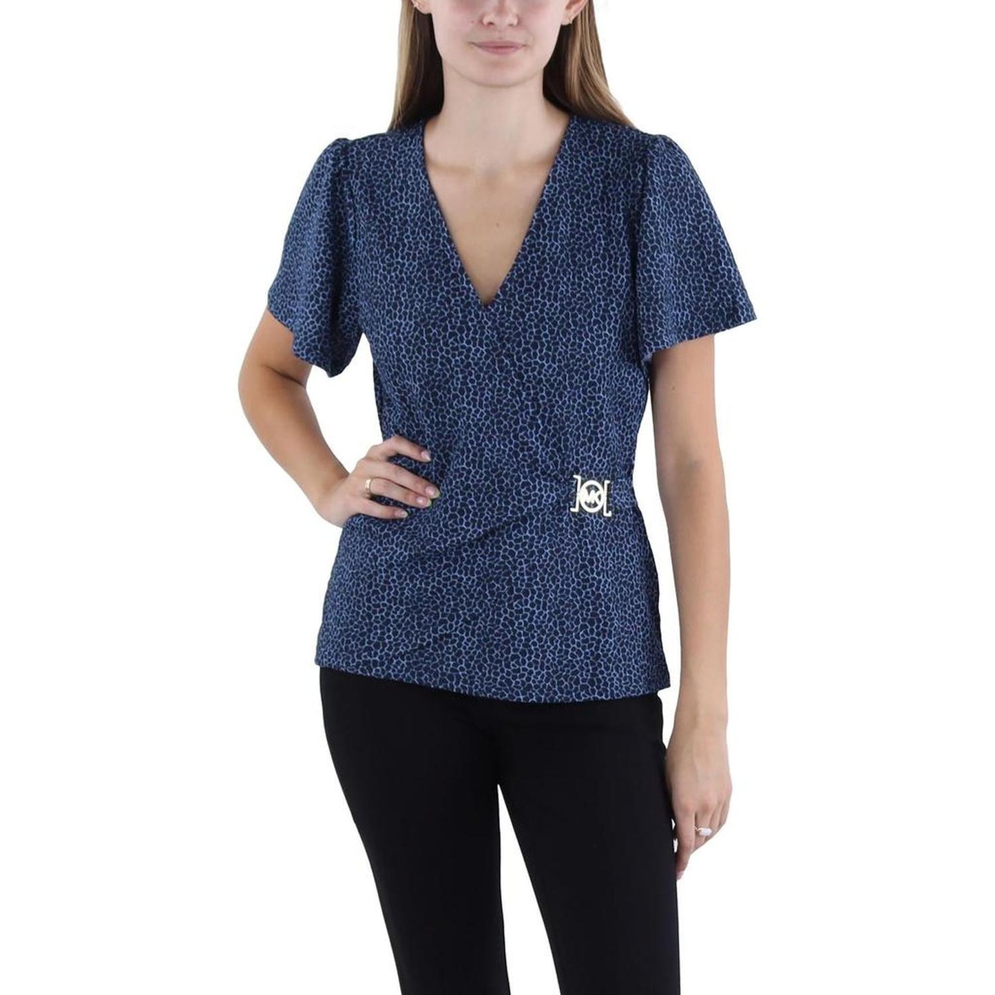 Womens Wrap Shirt Pullover Top