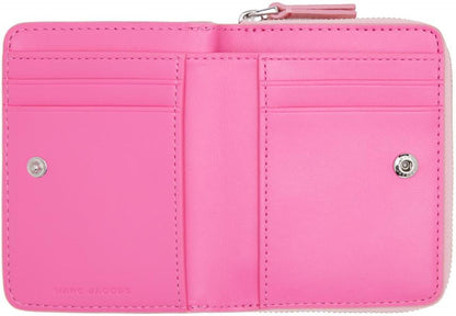 Pink 'The Leather Mini Compact' Wallet