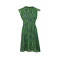 Michael Kors Fern Print Midi Dress in Green Polyester