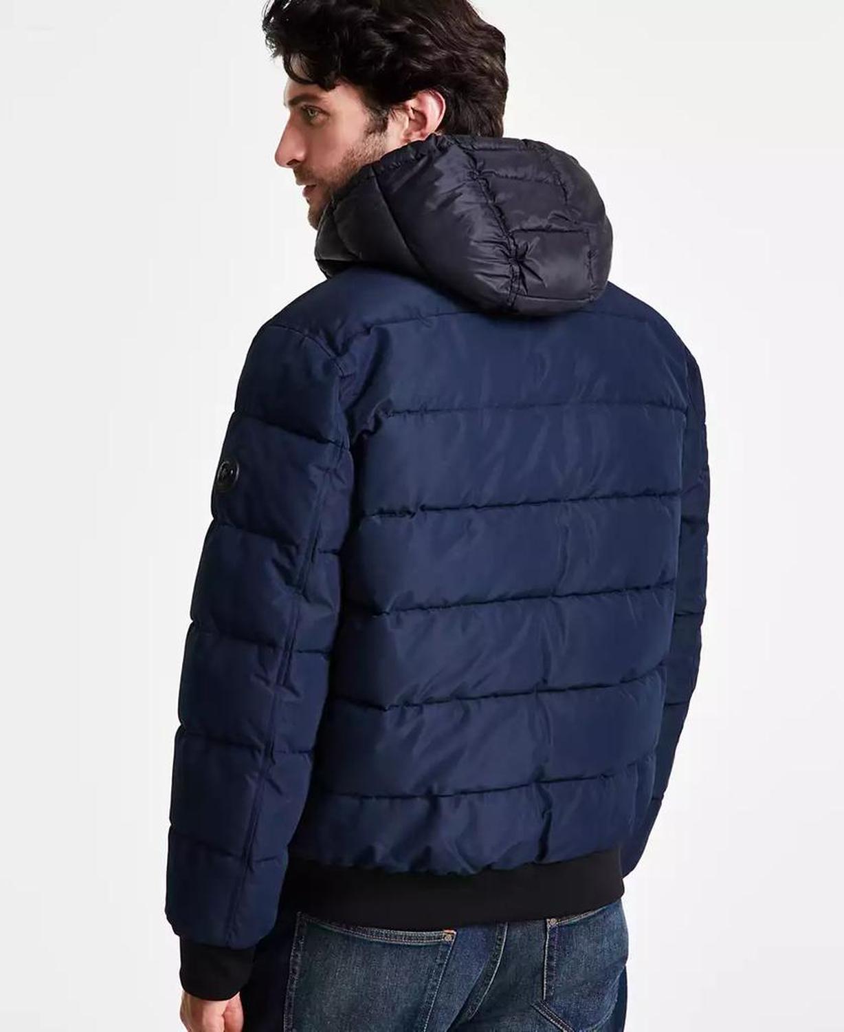 Men's Hooded Puffer Bomber Jacket