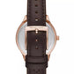 Women's Slim Runway Three-Hand Chocolate Leather Watch 38mm