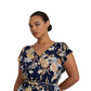 Plus Size Floral Bubble Crepe Dress