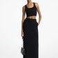 Textured Crepe Trouser Maxi Skirt