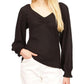 Petites    Womens Square Neck Puff Sleeve Blouse