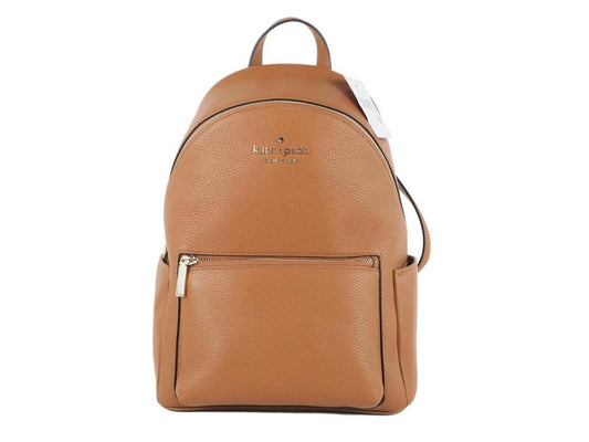 Kate Spade Leila Medium Warm Gingerbread Pebbled Leather Backpack Women's Bookbag