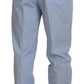 Dolce & Gabbana Elegant Slim Fit Chinos In Light Blue