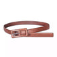 Women's Leather Covered Buckle Belt