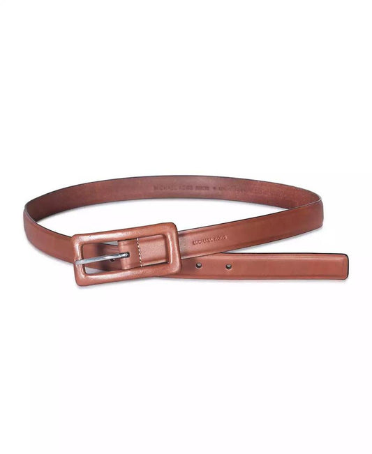 Women's Leather Covered Buckle Belt