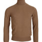 Dolce & Gabbana Beige Cashmere Turtleneck Pullover Sweater