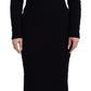 Dolce & Gabbana Elegant Black Wool Blend Sweater Dress