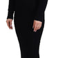 Dolce & Gabbana Elegant Black Wool Blend Sweater Dress