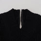 Dolce & Gabbana Elegant Black Wool Blend Sweater Dress