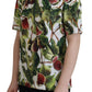 Dolce & Gabbana Chic Multicolor Fig Print Cotton Top