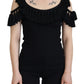 Dolce & Gabbana Elegant Black Cotton Tank Top Blouse