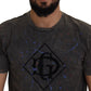 Dolce & Gabbana Elevated Grey Cotton Tee with Discolored DG Logo