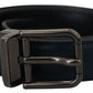 Dolce & Gabbana Elegant Dark Blue Leather Belt