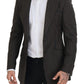 Dolce & Gabbana Elegant Striped Wool Blend Slim Blazer