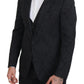 Dolce & Gabbana Elegant Black Martini Suit Jacket & Vest Ensemble