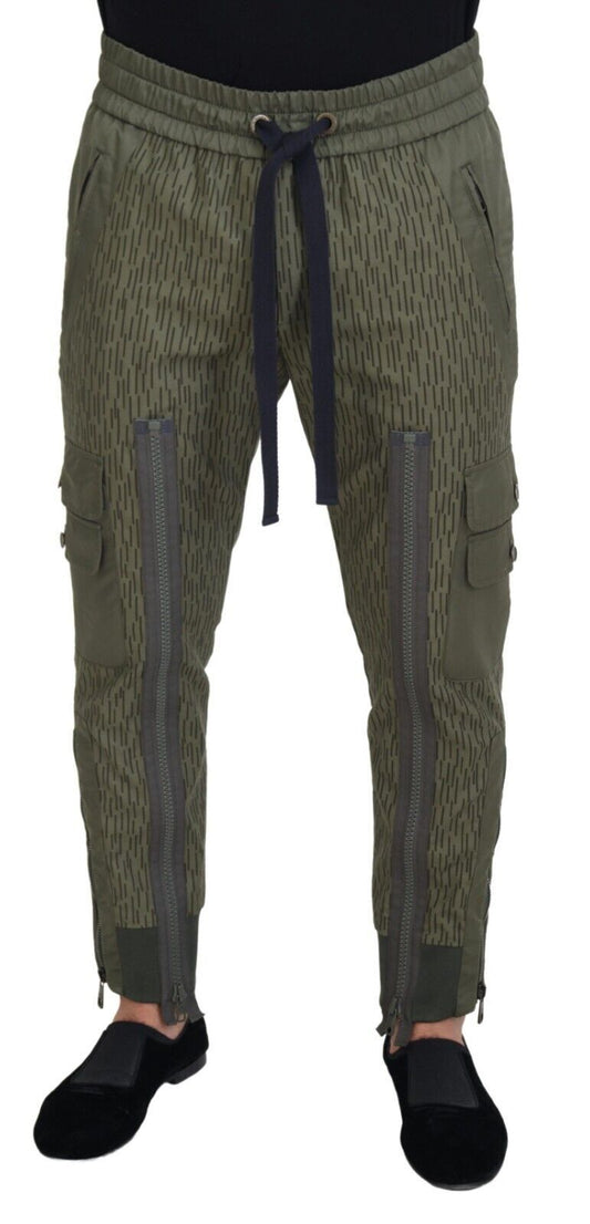 Dolce & Gabbana Elegant Green Cotton Blend Pants