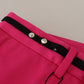 Dolce & Gabbana Chic Pink Cotton Blend Trousers