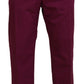 Dolce & Gabbana Elegant Magenta Cotton Stretch Pants