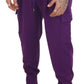 Dolce & Gabbana Elegant Purple Cotton Cargo Sweatpants