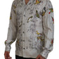 Dolce & Gabbana Elegant Silk Bird Print Casual Shirt