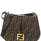 FENDI Cmon Medium FF Jacquard & Leather Shoulder Bag