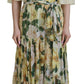 Dolce & Gabbana Floral Silk Pleated Maxi Dress