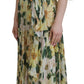 Dolce & Gabbana Floral Silk Pleated Maxi Dress