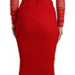 Dolce & Gabbana Elegant Red Bodycon Sheath Dress