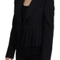 Dolce & Gabbana Elegant Black Stretch Wool Blazer