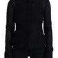 Dolce & Gabbana Elegant Black Wool Blend Button Down Jacket