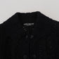 Dolce & Gabbana Elegant Black Wool Blend Button Down Jacket