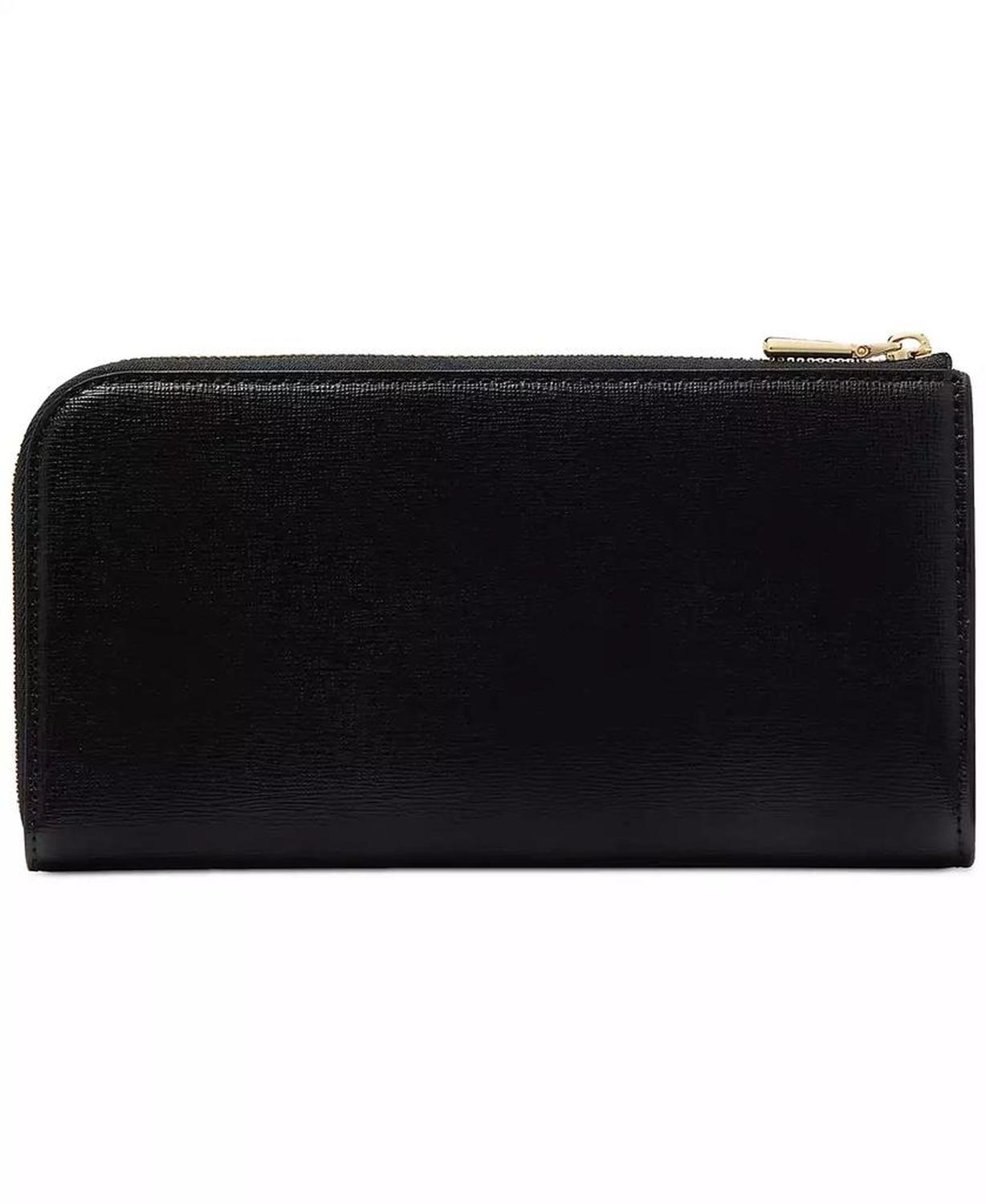 Devin Saffiano Leather Zip Around Continental Wallet