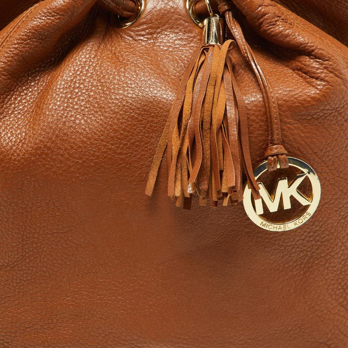 Michael Michael Kors Tan Leather Tassel Hobo