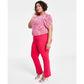 Plus Size Split-Hem Legging Pants