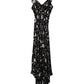 Polo by Ralph Lauren Spaghetti-strap Floral-print Maxi Day Dress in Black Mulberry Silk