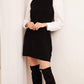 Layered Mini Dress In Black