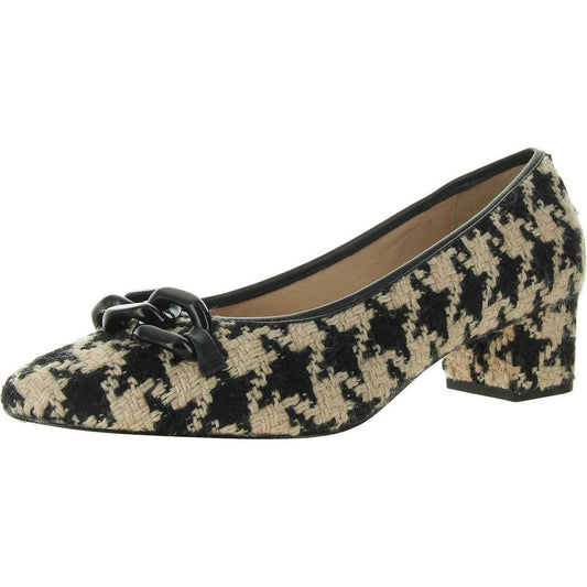 KACEY Womens Chain Tweed Pumps