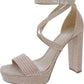 Charlize Womens Strappy Heels Ankle Strap