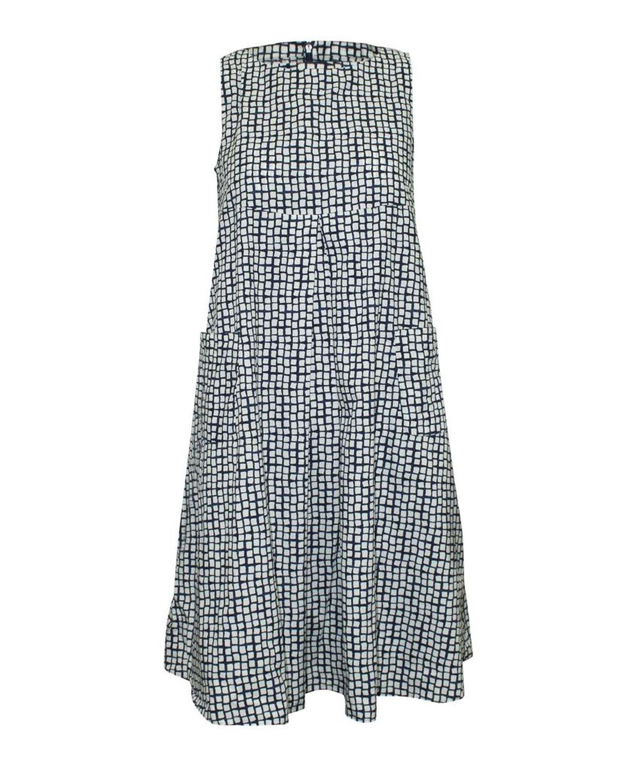 Blue Print Casual Shift Dress