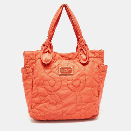 Marc By Marc Jacobs Orange Nylon Medium Pretty Tate Tote