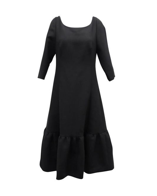 Marc Jacobs Runway Boatneck Dress in Black Wool