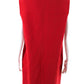 Michael Kors Collection Womens High Neck Sleeveless Shift Dress Red Wool