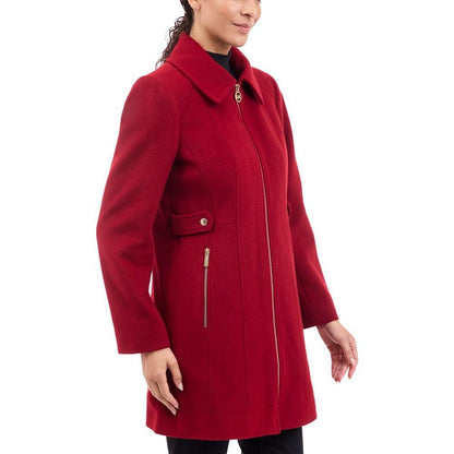 Women's Collared Zip-Front Coat, Created for Macy's