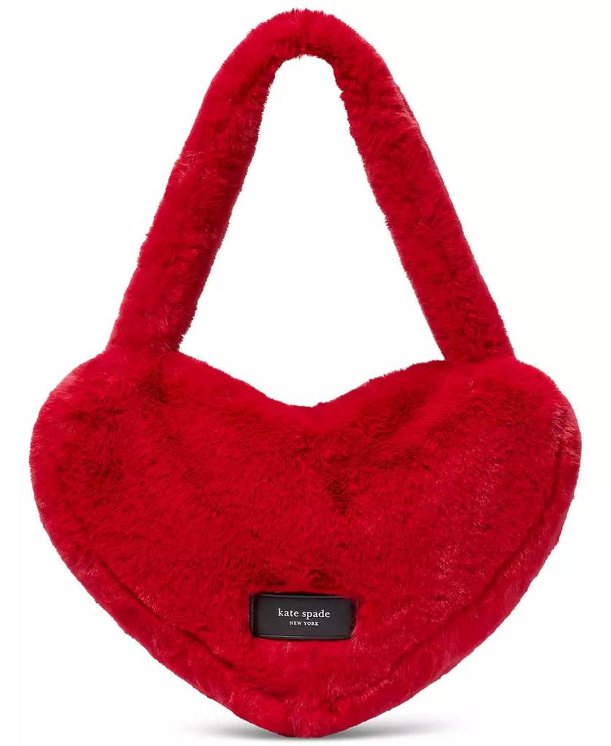 Luver Faux Fur Medium Heart Tote