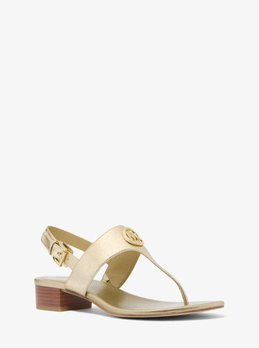 Hannah Metallic Nylon Blend T-Strap Sandal